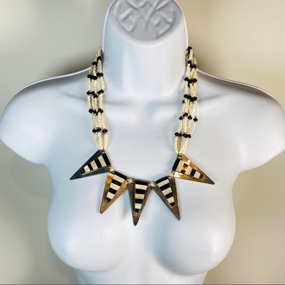 Vintage Statement Beaded Necklace - Picture 3 of 6